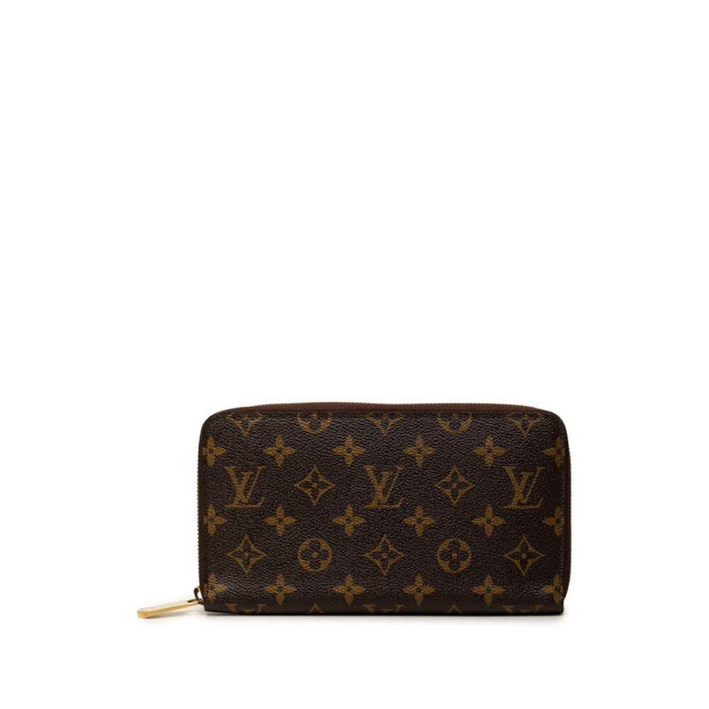 Louis Vuitton Monogram Zippy Organizer Long Wallet M60002 Brown Leather Women...